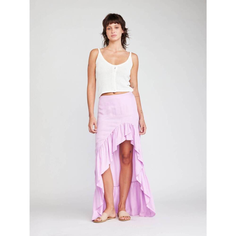 NEW SELF CONTRAST kaelie button tank sweater in sugar